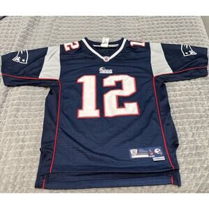 Youth Large NFL New England Patriots Reebok Jersey #12 Tom Brady